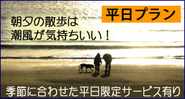 民宿土佐屋の平日プラン 季節に合わせた平日限定サービス有り